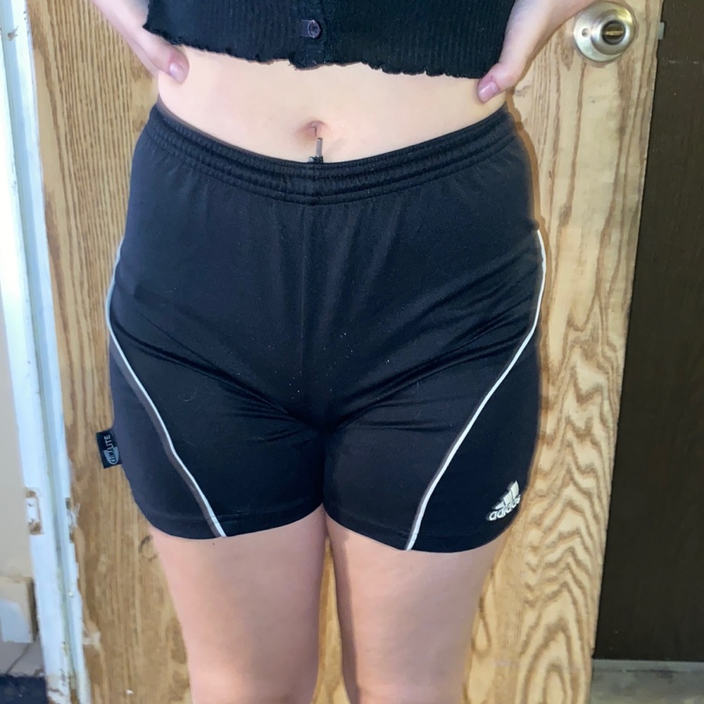 Adidas black workout shorts